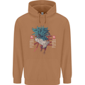Chinese Zodiac Year of the Rooster Mens 80% Cotton Hoodie Caramel Latte