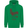 Chinese Zodiac Year of the Rooster Mens 80% Cotton Hoodie Irish Green