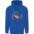 Chinese Zodiac Year of the Rooster Mens 80% Cotton Hoodie Royal Blue