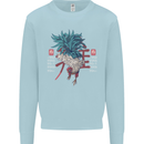 Chinese Zodiac Year of the Rooster Mens Sweatshirt Jumper Light Blue