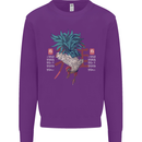 Chinese Zodiac Year of the Rooster Mens Sweatshirt Jumper Purple