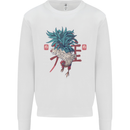 Chinese Zodiac Year of the Rooster Mens Sweatshirt Jumper White