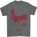 Chinese Zodiac Year of the Rooster Mens T-Shirt Cotton Gildan Charcoal