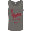 Chinese Zodiac Year of the Rooster Mens Vest Tank Top Charcoal