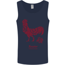 Chinese Zodiac Year of the Rooster Mens Vest Tank Top Navy Blue