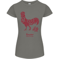 Chinese Zodiac Year of the Rooster Womens Petite Cut T-Shirt Charcoal