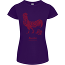 Chinese Zodiac Year of the Rooster Womens Petite Cut T-Shirt Purple