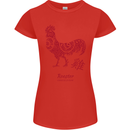 Chinese Zodiac Year of the Rooster Womens Petite Cut T-Shirt Red