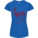 Chinese Zodiac Year of the Rooster Womens Petite Cut T-Shirt Royal Blue