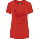 Chinese Zodiac Year of the Rooster Womens Wider Cut T-Shirt Red