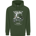 Chips Police Motorcycle Drama Motorbike Childrens Kids Hoodie Forest Green