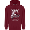 Chips Police Motorcycle Drama Motorbike Childrens Kids Hoodie Maroon