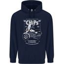 Chips Police Motorcycle Drama Motorbike Childrens Kids Hoodie Navy Blue