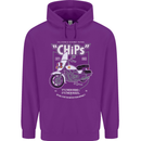 Chips Police Motorcycle Drama Motorbike Childrens Kids Hoodie Purple
