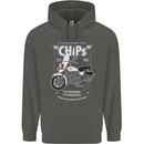 Chips Police Motorcycle Drama Motorbike Childrens Kids Hoodie Storm Grey