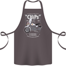 Chips Police Motorcycle Drama Motorbike Cotton Apron 100% Organic Dark Grey