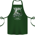 Chips Police Motorcycle Drama Motorbike Cotton Apron 100% Organic Forest Green
