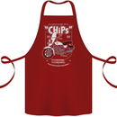 Chips Police Motorcycle Drama Motorbike Cotton Apron 100% Organic Maroon