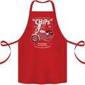 Chips Police Motorcycle Drama Motorbike Cotton Apron 100% Organic Red
