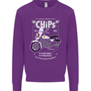 Chips Police Motorcycle Drama Motorbike Kids Sweatshirt Jumper Purple