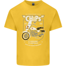 Chips Police Motorcycle Drama Motorbike Kids T-Shirt Childrens Yellow