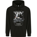 Chips Police Motorcycle Drama Motorbike Mens 80% Cotton Hoodie Black
