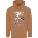 Chips Police Motorcycle Drama Motorbike Mens 80% Cotton Hoodie Caramel Latte
