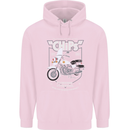Chips Police Motorcycle Drama Motorbike Mens 80% Cotton Hoodie Light Pink