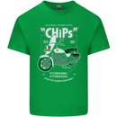 Chips Police Motorcycle Drama Motorbike Mens Cotton T-Shirt Tee Top Irish Green