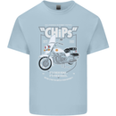 Chips Police Motorcycle Drama Motorbike Mens Cotton T-Shirt Tee Top Light Blue