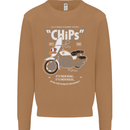 Chips Police Motorcycle Drama Motorbike Mens Sweatshirt Jumper Caramel Latte