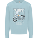 Chips Police Motorcycle Drama Motorbike Mens Sweatshirt Jumper Light Blue
