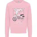 Chips Police Motorcycle Drama Motorbike Mens Sweatshirt Jumper Light Pink