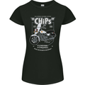 Chips Police Motorcycle Drama Motorbike Womens Petite Cut T-Shirt Black