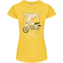 Chips Police Motorcycle Drama Motorbike Womens Petite Cut T-Shirt Yellow