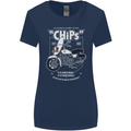 Chips Police Motorcycle Drama Motorbike Womens Wider Cut T-Shirt Navy Blue