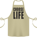 Choose Life Fancy Dress Outfit Costume Cotton Apron 100% Organic Khaki