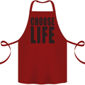 Choose Life Fancy Dress Outfit Costume Cotton Apron 100% Organic Maroon