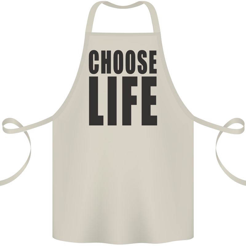 Choose Life Fancy Dress Outfit Costume Cotton Apron 100% Organic Natural