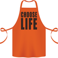 Choose Life Fancy Dress Outfit Costume Cotton Apron 100% Organic Orange
