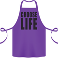 Choose Life Fancy Dress Outfit Costume Cotton Apron 100% Organic Purple