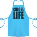Choose Life Fancy Dress Outfit Costume Cotton Apron 100% Organic Turquoise