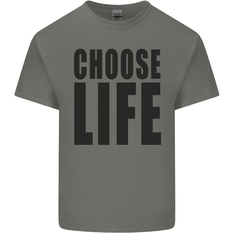Choose Life Fancy Dress Outfit Costume Kids T-Shirt Childrens Charcoal
