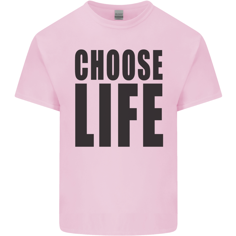 Choose Life Fancy Dress Outfit Costume Kids T-Shirt Childrens Light Pink