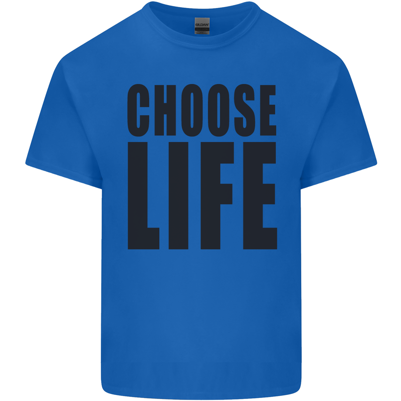Choose Life Fancy Dress Outfit Costume Kids T-Shirt Childrens Royal Blue