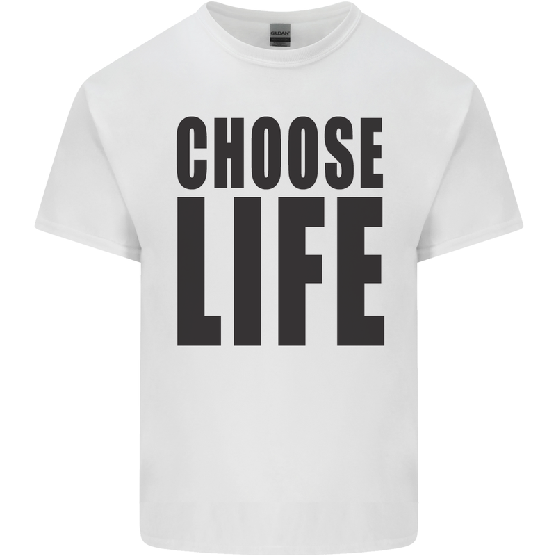 Choose Life Fancy Dress Outfit Costume Kids T-Shirt Childrens White