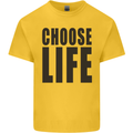 Choose Life Fancy Dress Outfit Costume Kids T-Shirt Childrens Yellow