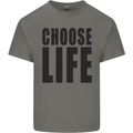 Choose Life Fancy Dress Outfit Costume Mens Cotton T-Shirt Tee Top Charcoal
