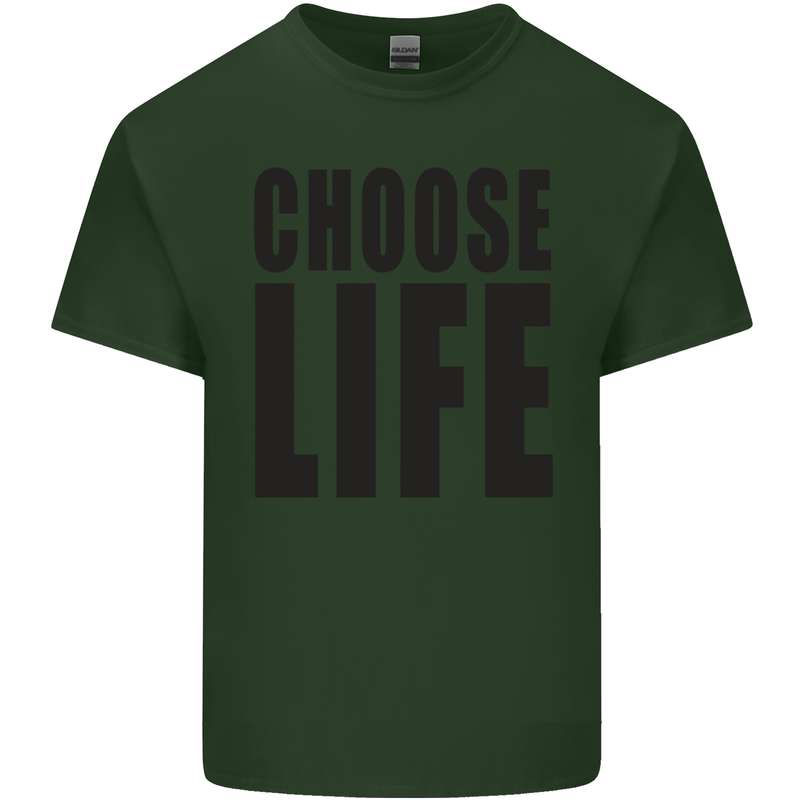 Choose Life Fancy Dress Outfit Costume Mens Cotton T-Shirt Tee Top Forest Green