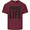 Choose Life Fancy Dress Outfit Costume Mens Cotton T-Shirt Tee Top Maroon